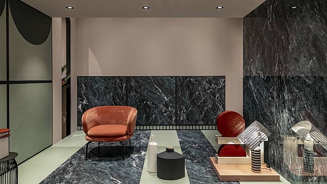 Cedit - Florim Policroma collection displayed at Milan's Salone del Mobile, 2019