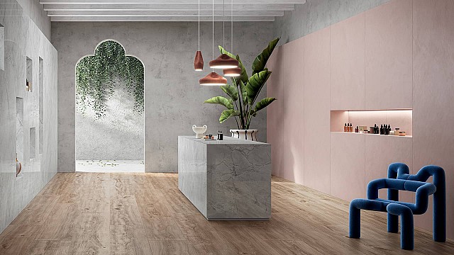 Ceramica Fondovalle plays with texture, shape, and colour at Cersaie 2021