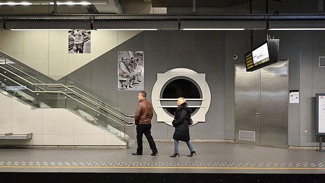 Lea Ceramiche crafts low-impact ceramic tiles for Arts-Loi station in Belgium