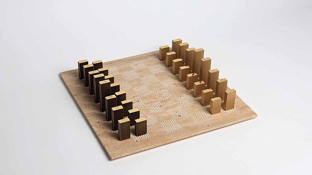 Tarek Elkassouf designs steel and brass limited-edition chess sets