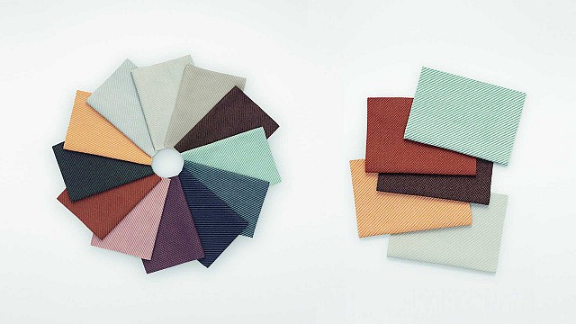 Patricia Urquiola's latest fabric for Kvadrat adopts a chameleon effect