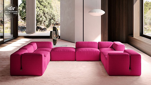 Tacchini announces revised edition of Le Mura sofa by Mario Bellini