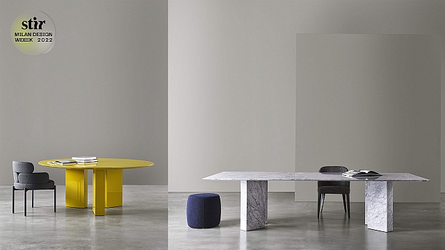 Meridiani unveils monolithic version of Plinto Table at Salone 2022