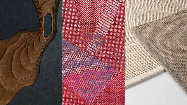 Japanese weave to Ghazni wool: seven rugs for living room that render material tactility