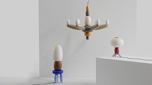 Nichetto Studio's 'Soft Blown'  balloon inspired lamps at Milan Design Week 2023