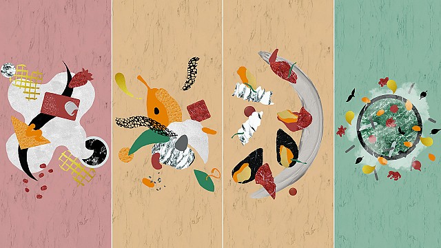 Serena Confalonieri's illustrative menu design for Acanto at Milan Design Week