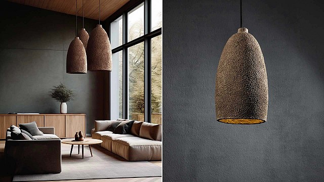 ZBOZHZHA's debut collection features luminaires crafted with recycled cardboard