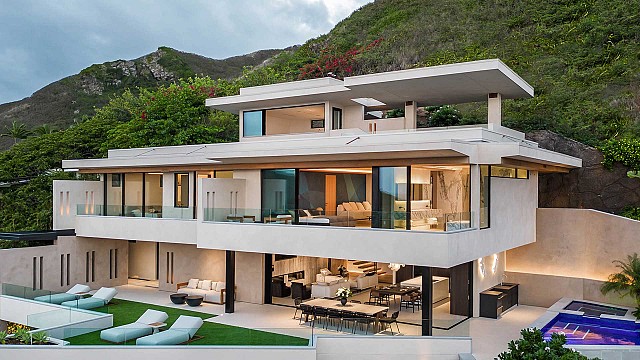 Meridiani's furnishing of Lanikai Hillside Estate embodies exclusivity and refinement