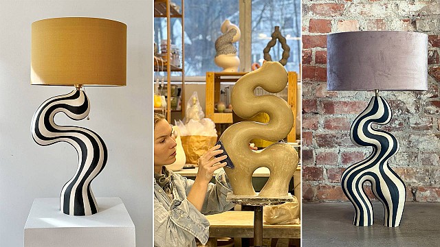 Johanne Birkeland&rsquo;s lamps fuse traditional artistry and sustainability in pliable clay