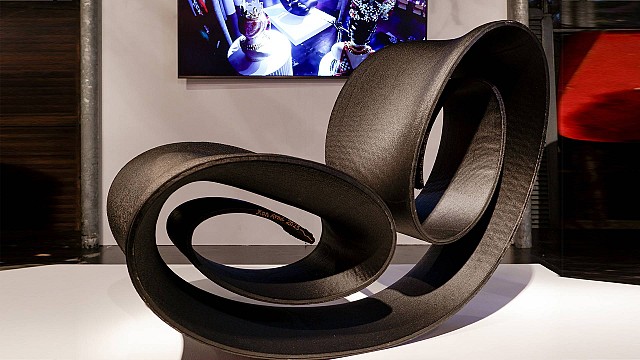 'One Line Two Coils' by Ron Arad loops in material sustainability in chair design