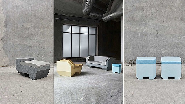 'Amphibious Seatings' by Jacob Egeberg blends brutalism and furniture design