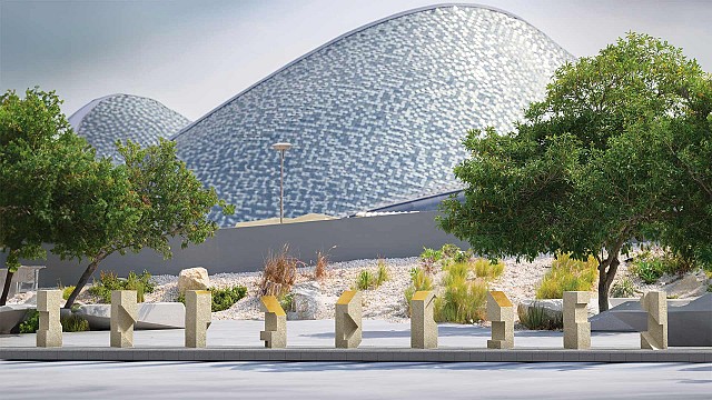 Tarek Elkassouf's limestone sculptures explore intangible 'Boundaries' in Abu Dhabi