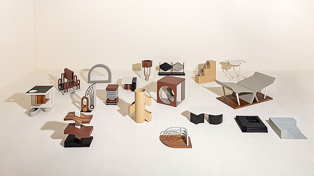 Fi abstracts urban architectonics in a Stockholm Furniture Fair showcase