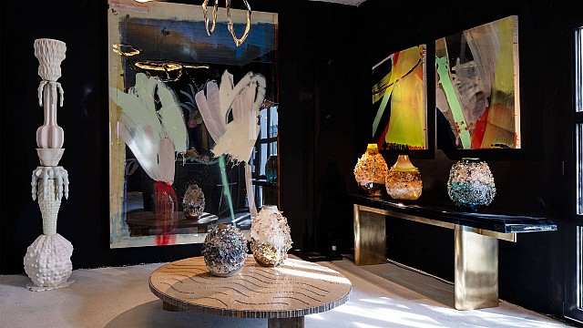Aurel K. Basedow participates in Nomad St. Moritz 2025 with painted, resin rhythms