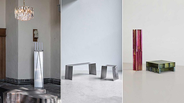 Paul Coenen tests the pliability, strength and tautness of sheet metal with his designs