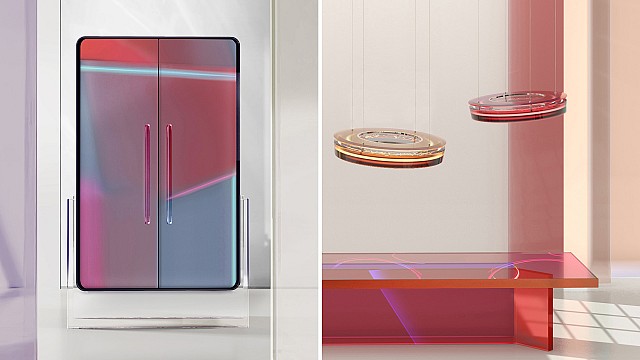 Draga & Aurel showcases iridescent resin explorations at the Rossana Orlandi Gallery