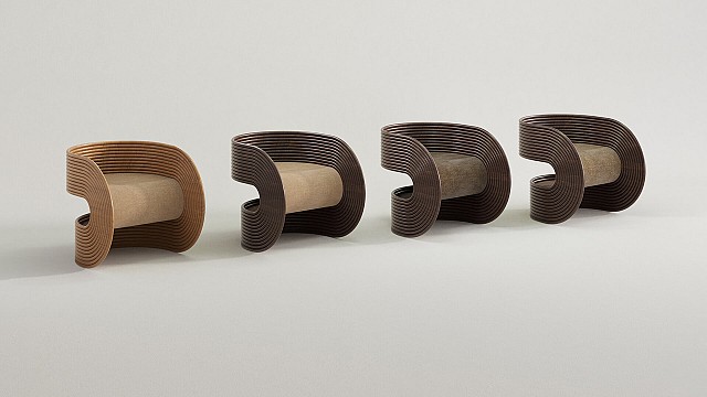 Pietro Franceschini moulds rattan into the fluid and minimalist forms of Rotella