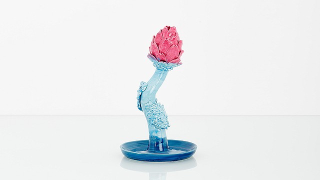 Artichoke Candleholder (Pink, Blue and Light Blue)