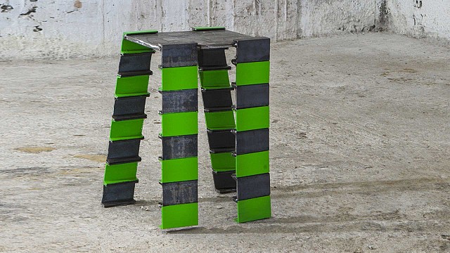 Steel Stripes Side Table