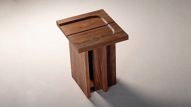 Kahn wood Stool