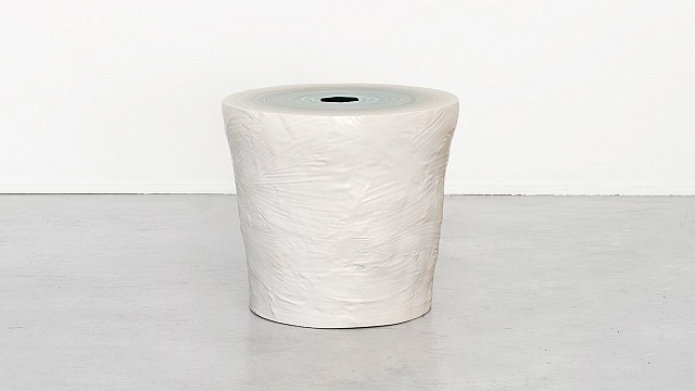 Fuzz Side Table Blue to Cream