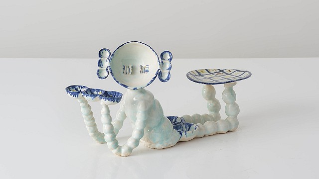 Figure with Twelve Bowls and Plate, 2024