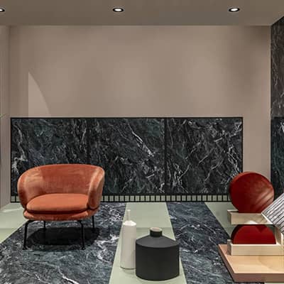 Cedit - Florim Policroma collection displayed at Milan's Salone del Mobile, 2019