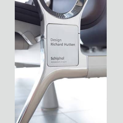 Dutch designer Richard Hutten melts down Amsterdam Schiphol airport&rsquo;s old chairs for &lsquo;sweeping&rsquo; new seating system, starts with aluminium frame recycling