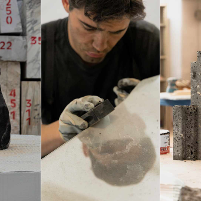 Andr&eacute;s Monnier showcases 'Connexico', the lava stone collection at Milan Design Week