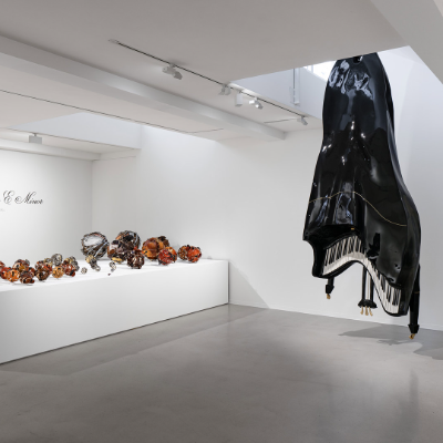 Deformed musical instruments and absurd utility echo in 'Crescendo!' by Maarten Baas