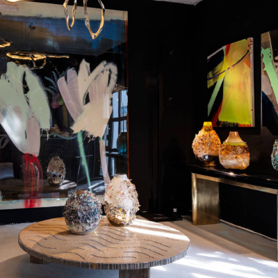 Aurel K. Basedow participates in Nomad St. Moritz 2025 with painted, resin rhythms