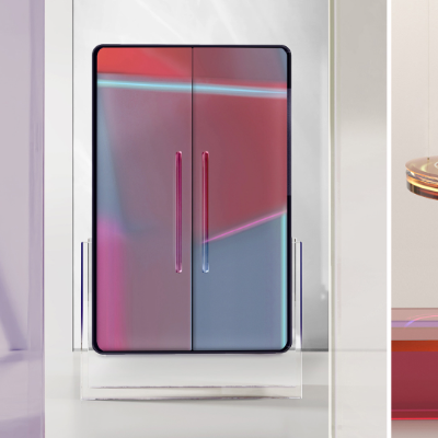 Draga & Aurel showcases iridescent resin explorations at the Rossana Orlandi Gallery
