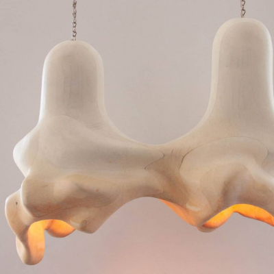 Pulling/Pushing Together Hanging Light Sculpture