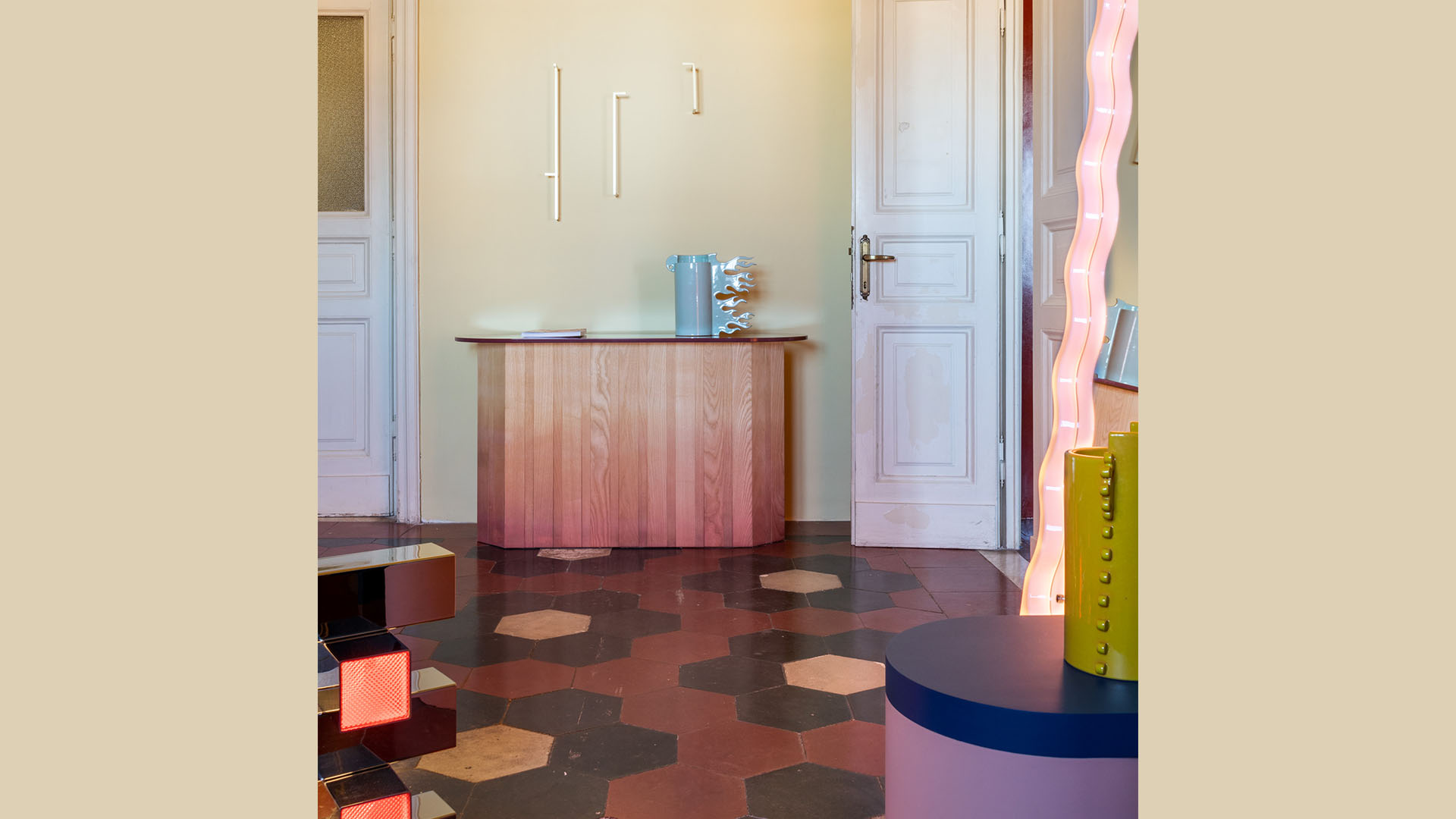 Draga & Aurel help piece Apartamento exhibition by Contemporary Cluster at the Palazzo