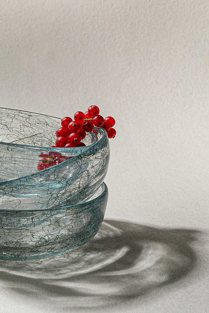 T Sakhi create tableware from Murano glass and salvaged metal