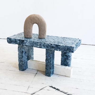 Salvaged denim reimagined as the raw material for functional furniture
