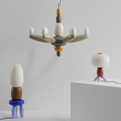 Nichetto Studio's 'Soft Blown'  balloon inspired lamps at Milan Design Week 2023