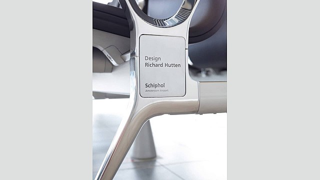 Dutch designer Richard Hutten melts down Amsterdam Schiphol airport&rsquo;s old chairs for &lsquo;sweeping&rsquo; new seating system, starts with aluminium frame recycling