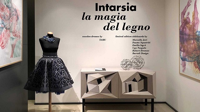 Laurameroni's 'Intarsia la magia del legno' is a capsule collection of dresses and furniture