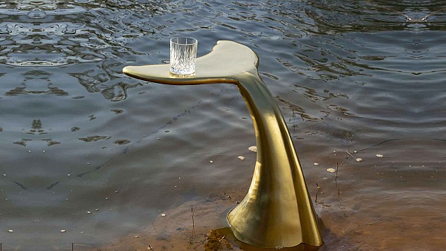 Nama Home x Reef Watch create table that mimics a whale&rsquo;s fin