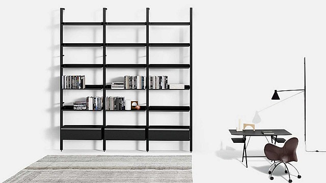 De Padova plays with elemental shapes for Wigmore Shelving System