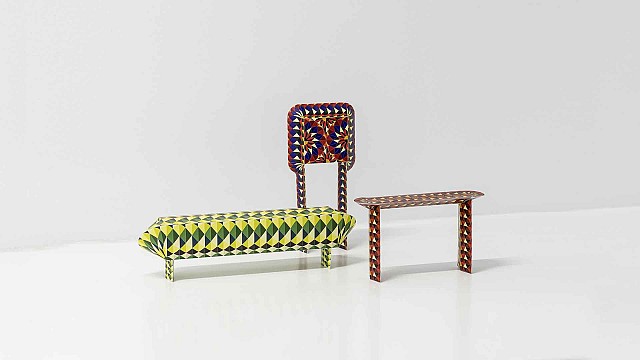 Adam and Arthur's &lsquo;Exquisite Corpse&rsquo; uses dyed straws to bring furniture to life