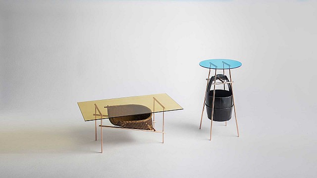 Ryosuke Harashima uses Japanese harvest tools to reinvent tables in &lsquo;Still Life&rsquo; collection