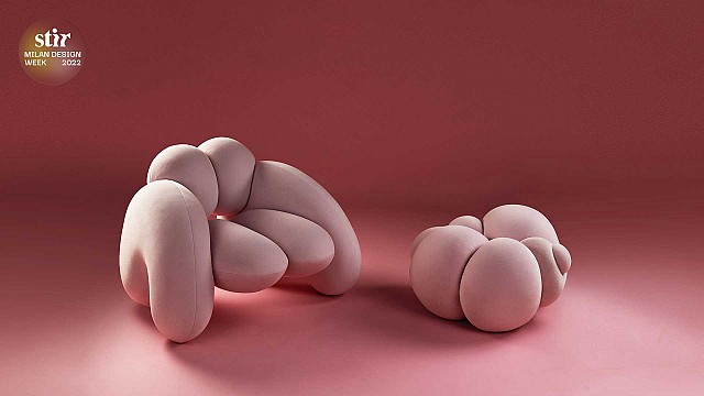 Lara Bohinc brings curvaceous &lsquo;Peaches&rsquo; seating and &lsquo;Porcelain&rsquo; vases to Alcova