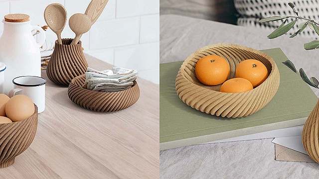 The &lsquo;Vine&rsquo; homeware collection by fuseproject is 3D-printed from wood waste