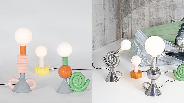 Natascha Madeiski salvages household objects to build &lsquo;Flaming Stars&rsquo; lamps