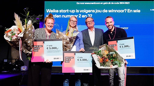 Sunseeker won first place at the Hans de Jonge Start-up Award initiated by Brink