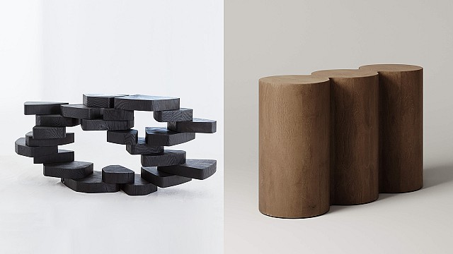 From kanna finish to intricate geometries, 10 innovative console table designs in wood