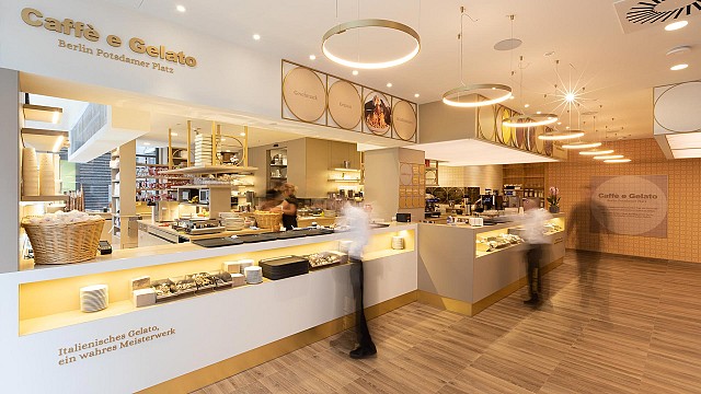 AzzoliniTinuper dot Caff&egrave; e Gelato in Berlin with custom surfaces from ABK