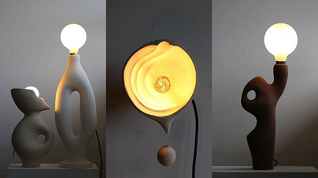 Sculptural lighting designs by Abid Javed bridge the gap between biology and art